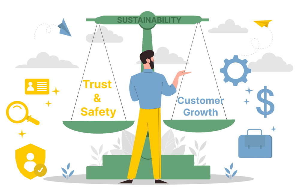 Prioritizing trust and safety graphic