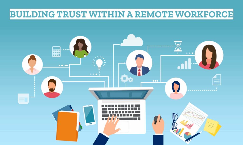 Building trust within a remote workforce illustration