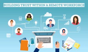 Building trust within a remote workforce illustration